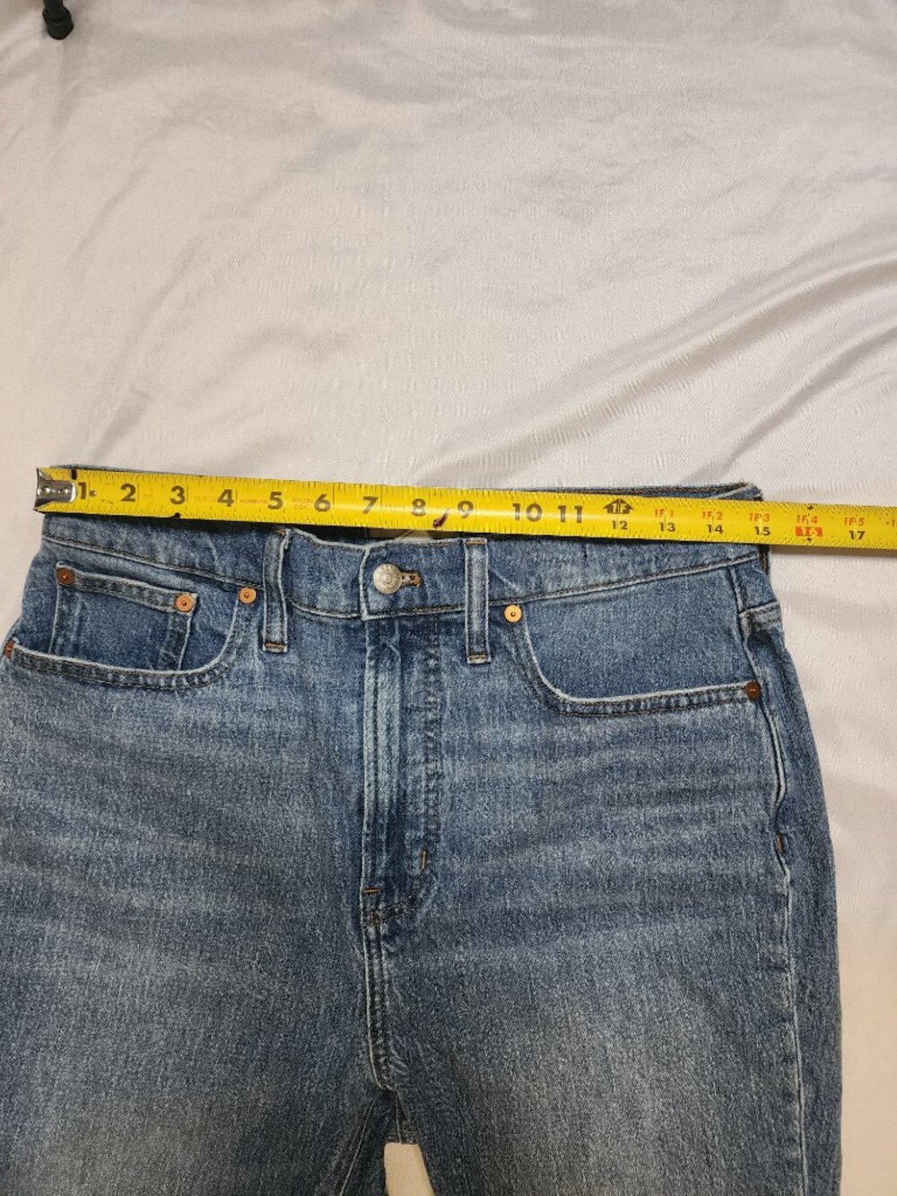 Madewell The Perfect Vintage Jean 29 High Rise Raw Hem Light Wash Straight - Picture 7 of 13